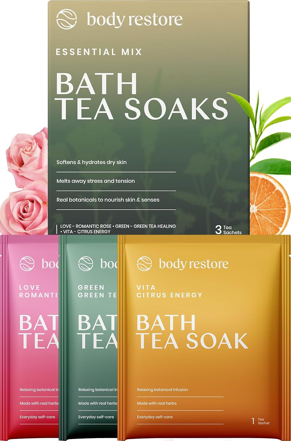 Bath Tea Soaks Birthday Gift for Women & Men - Variety 3 Pack