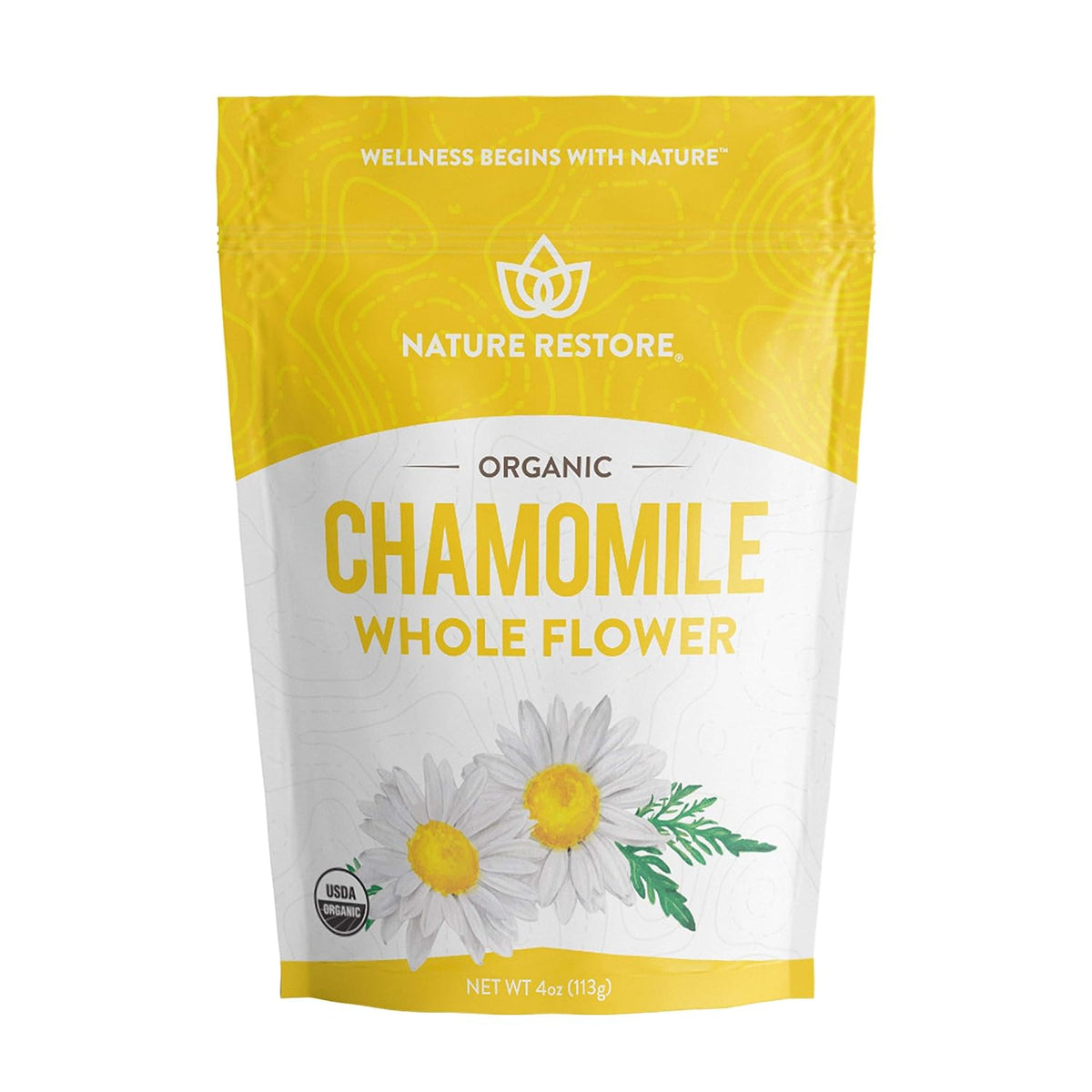 Organic Chamomile Whole Flower, Loose Leaf, Tea Leaves, 4Oz (Packaging May Vary)