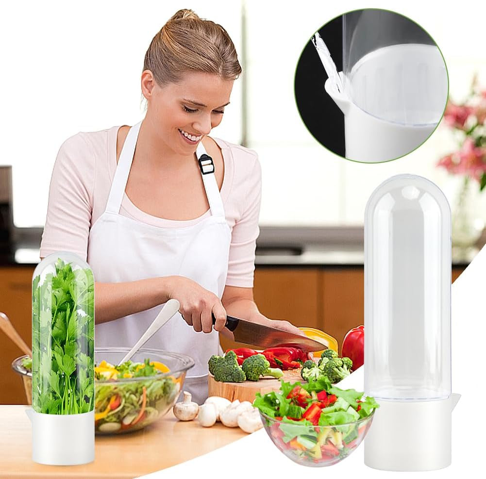 3 Pack Herb Keeper for Refrigerator, Fresh Herb Saver for Cilantro, Parsley