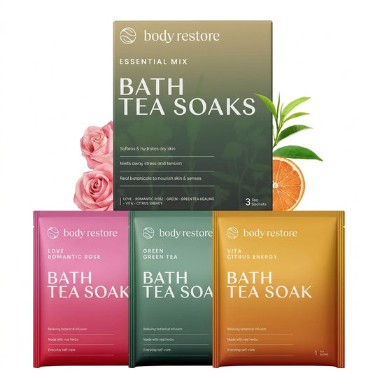 Herbal Bath Tea Soaks Botanical Variety 3-Pack For Stress Relief